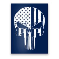 Distressed USA American Skull Poster