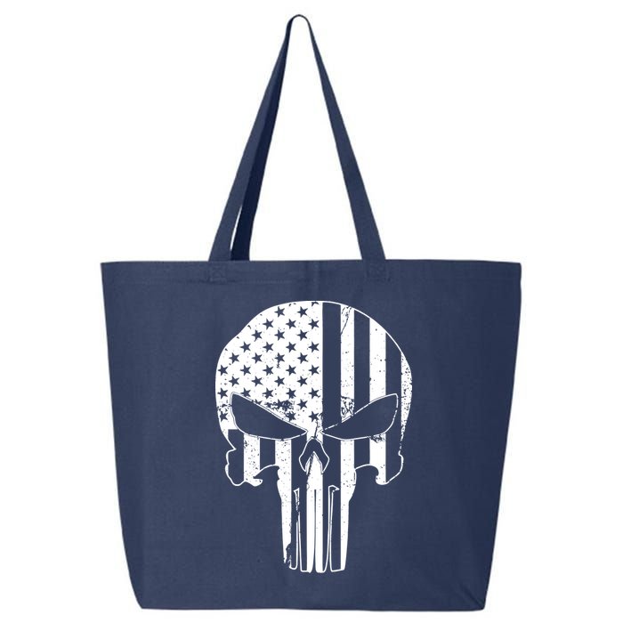 Distressed USA American Skull 25L Jumbo Tote