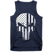 Distressed USA American Skull Tank Top