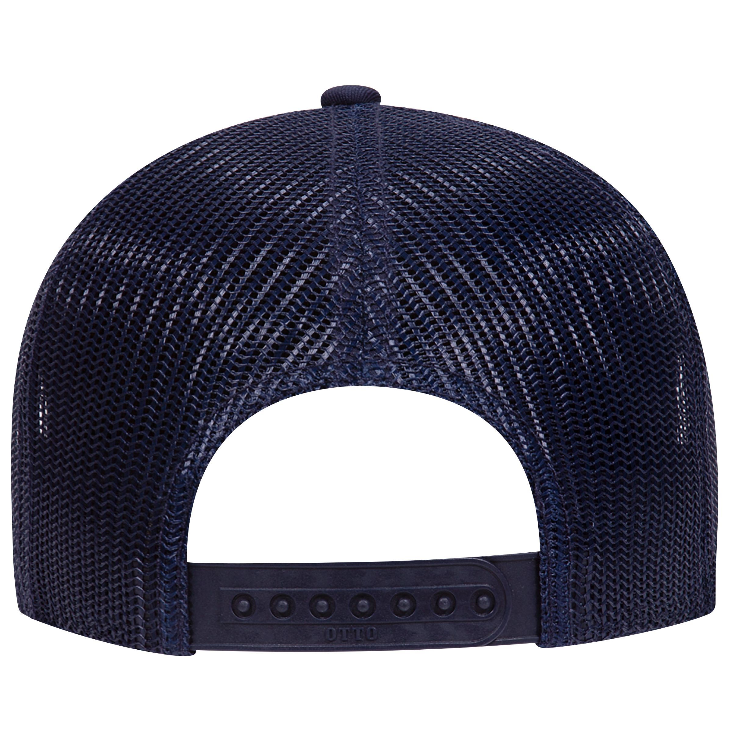 Distressed USA Patriotic Logo 7 Panel Mesh Trucker Snapback Hat
