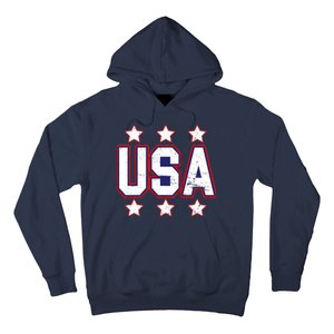 Distressed USA Patriotic Logo Hoodie