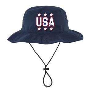 Distressed USA Patriotic Logo Legacy Cool Fit Booney Bucket Hat