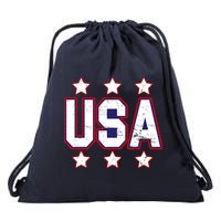 Distressed USA Patriotic Logo Drawstring Bag