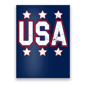 Distressed USA Patriotic Logo Poster