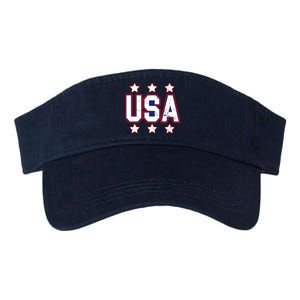 Distressed USA Patriotic Logo Valucap Bio-Washed Visor