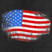 Distressed USA Waving Flag Adult Drive Performance Visor