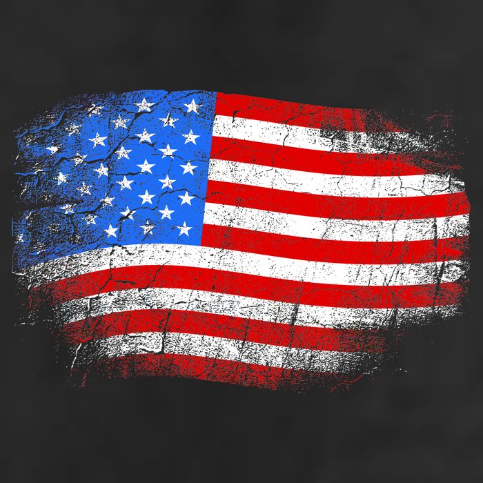 Distressed USA Waving Flag Adult Drive Performance Visor
