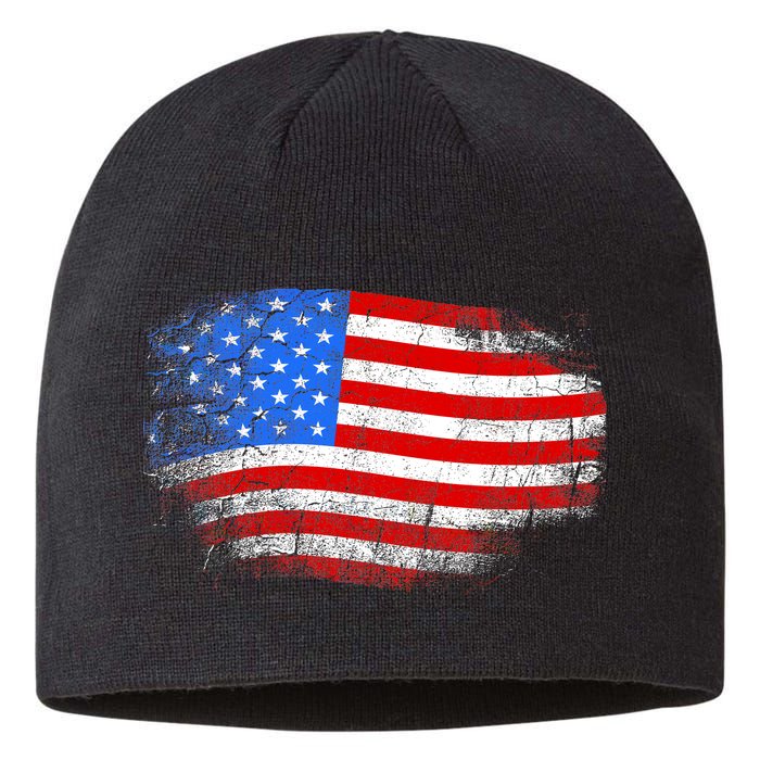 Distressed USA Waving Flag Sustainable Beanie