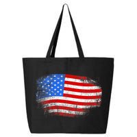 Distressed USA Waving Flag 25L Jumbo Tote