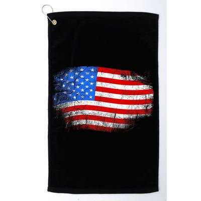 Distressed USA Waving Flag Golf Towel