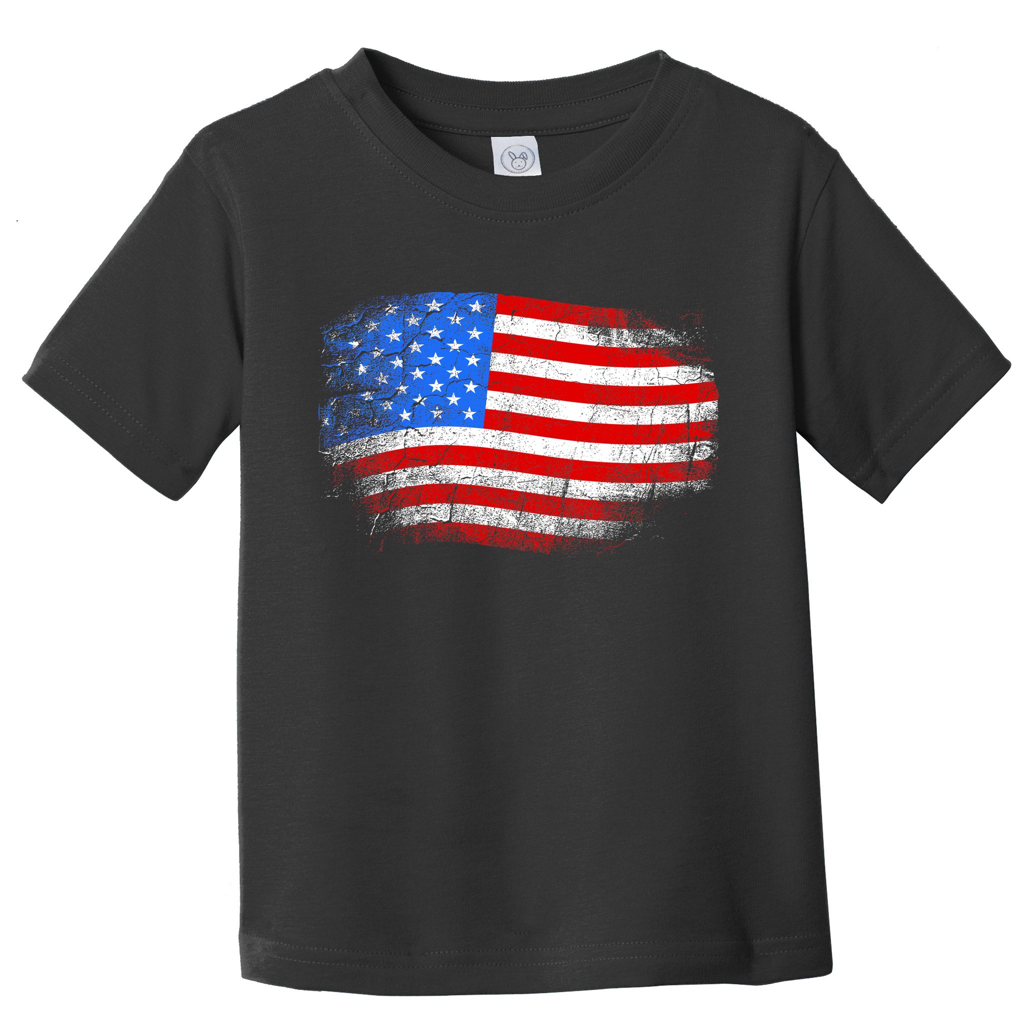 Distressed USA Waving Flag Toddler T-Shirt