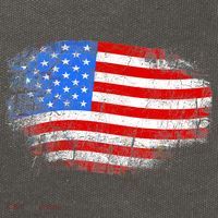 Distressed USA Waving Flag Cotton Canvas Backpack