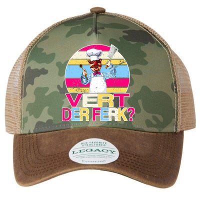 Distressed Vert Der Ferk Retro Chef Legacy Tie Dye Trucker Hat