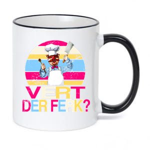 Distressed Vert Der Ferk Retro Chef 11oz Black Color Changing Mug