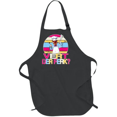 Distressed Vert Der Ferk Retro Chef Full-Length Apron With Pockets