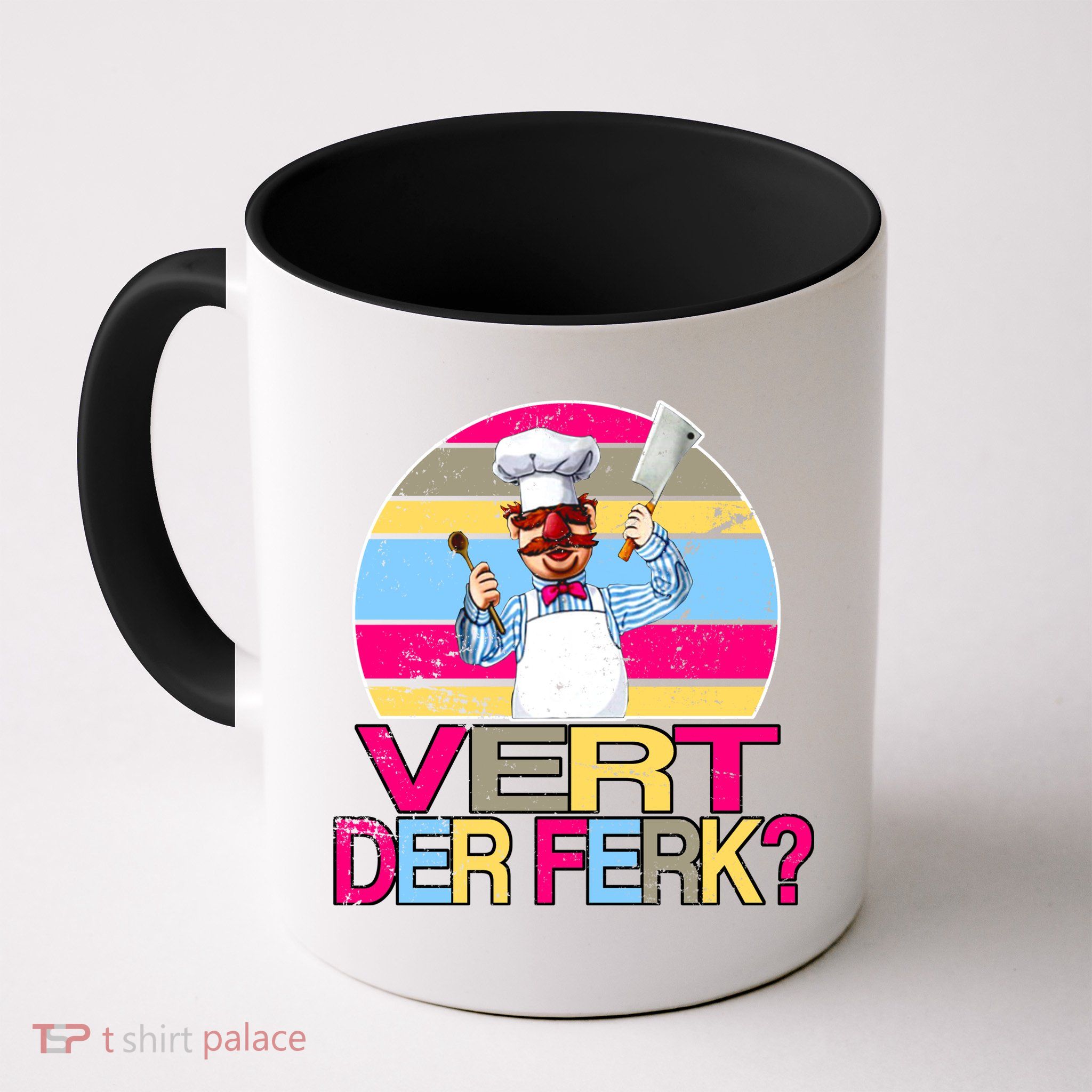 Distressed Vert Der Ferk Retro Chef Mug
