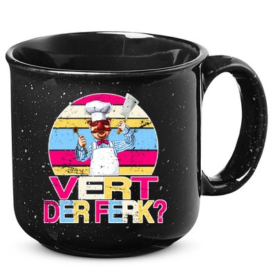 Distressed Vert Der Ferk Retro Chef 15oz Campfire Ceramic Mug