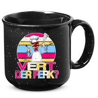 Distressed Vert Der Ferk Retro Chef 15oz Campfire Ceramic Mug