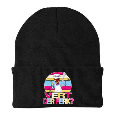 Distressed Vert Der Ferk Retro Chef Beanie