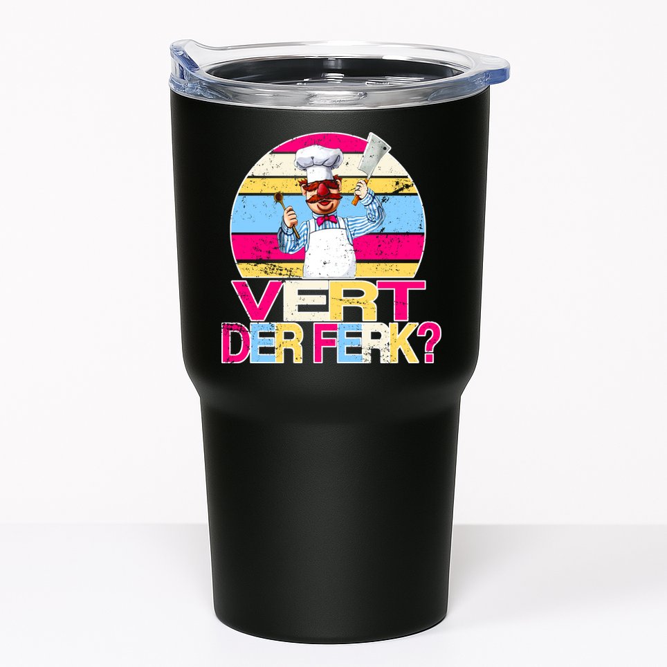 Distressed Vert Der Ferk Retro Chef Tumbler