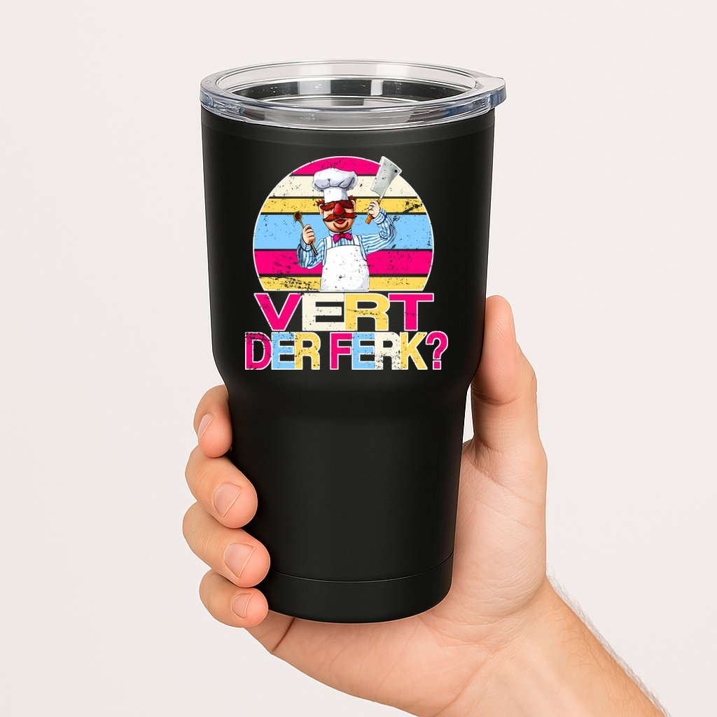 Distressed Vert Der Ferk Retro Chef Tumbler