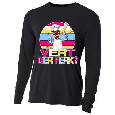 Distressed Vert Der Ferk Retro Chef Cooling Performance Long Sleeve Crew
