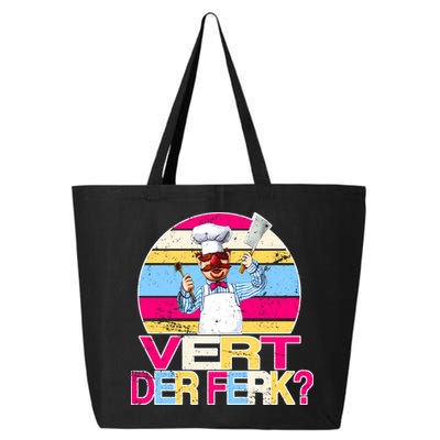 Distressed Vert Der Ferk Retro Chef 25L Jumbo Tote