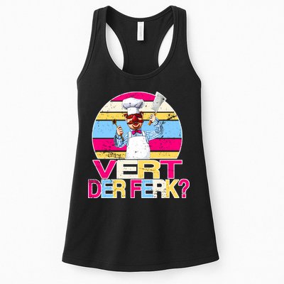 Distressed Vert Der Ferk Retro Chef Womens Tank Top