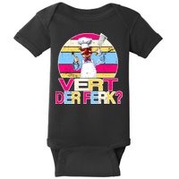 Distressed Vert Der Ferk Retro Chef Baby Bodysuit
