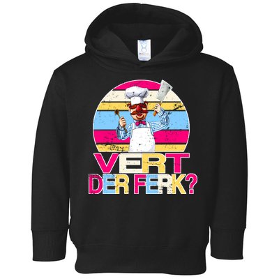 Distressed Vert Der Ferk Retro Chef Toddler Hoodie