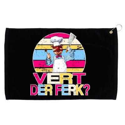 Distressed Vert Der Ferk Retro Chef Grommeted Golf Towel