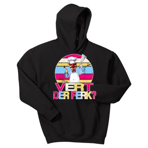 Distressed Vert Der Ferk Retro Chef Kids Hoodie