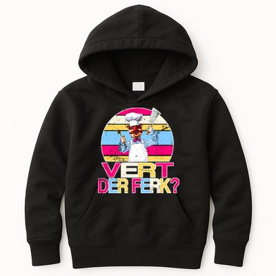 Distressed Vert Der Ferk Retro Chef Kids Hoodie