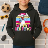 Distressed Vert Der Ferk Retro Chef Kids Hoodie