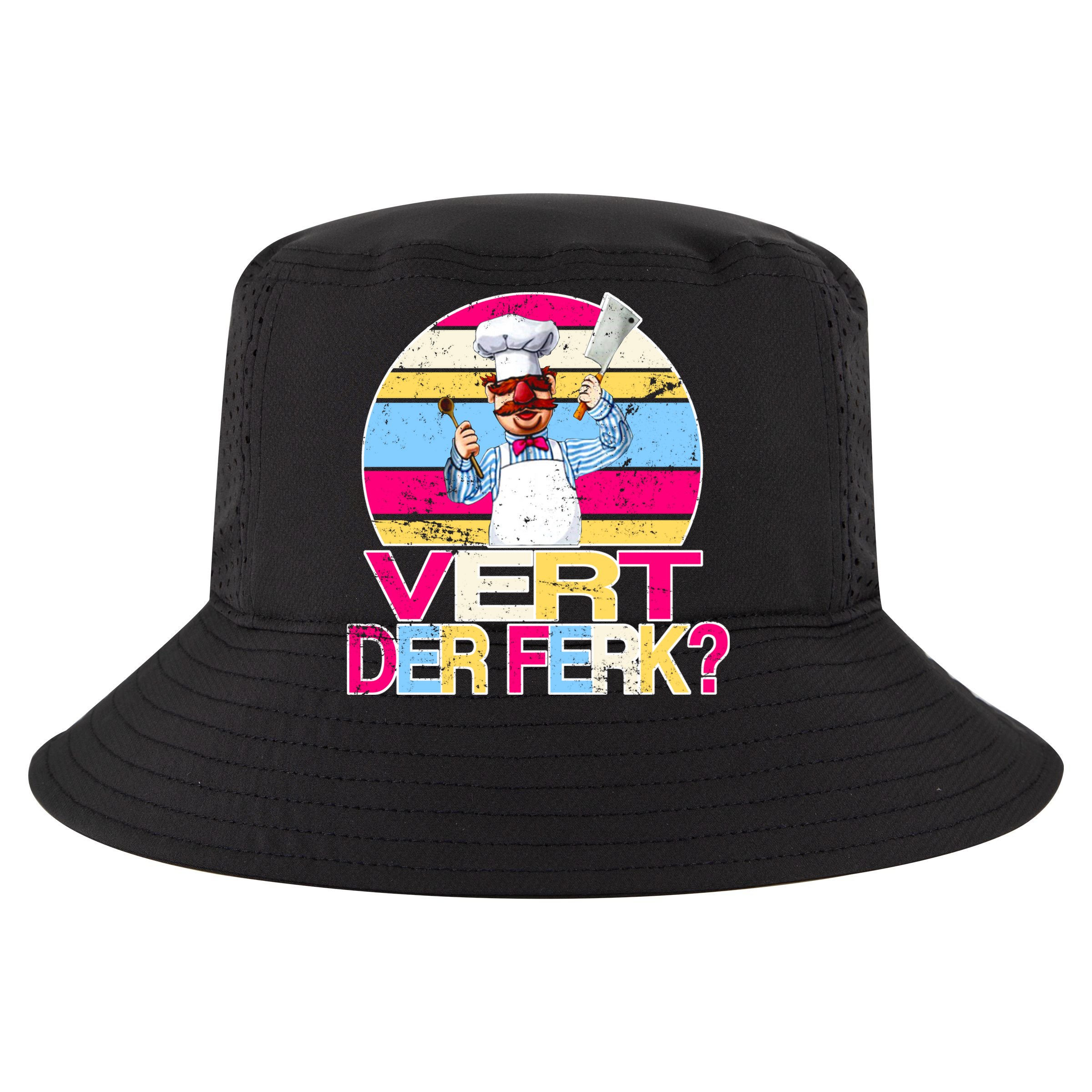 Distressed Vert Der Ferk Retro Chef Kids Hoodie