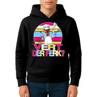 Distressed Vert Der Ferk Retro Chef Kids Hoodie