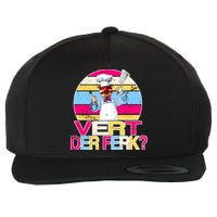 Distressed Vert Der Ferk Retro Chef Wool Snapback Cap