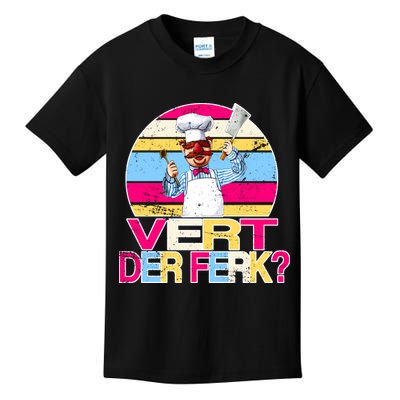 Distressed Vert Der Ferk Retro Chef Kids T-Shirt