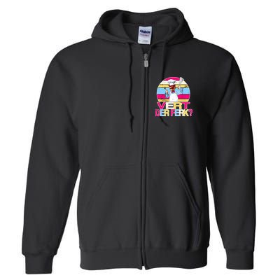 Distressed Vert Der Ferk Retro Chef Full Zip Hoodie