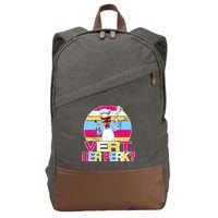 Distressed Vert Der Ferk Retro Chef Cotton Canvas Backpack