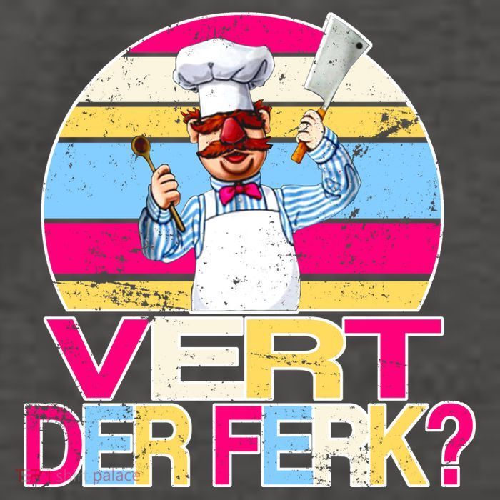 Distressed Vert Der Ferk Retro Chef Vector Backpack