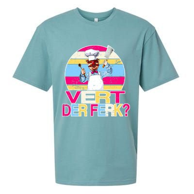 Distressed Vert Der Ferk Retro Chef Sueded Cloud Jersey T-Shirt