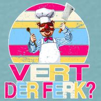Distressed Vert Der Ferk Retro Chef Sueded Cloud Jersey T-Shirt