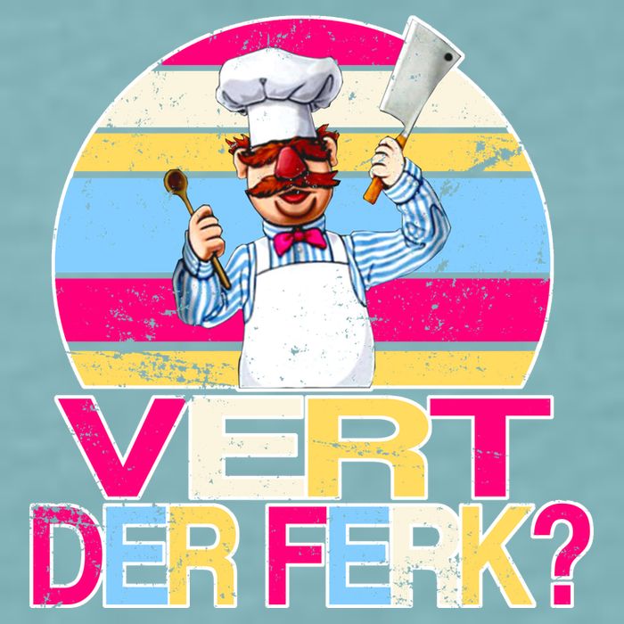 Distressed Vert Der Ferk Retro Chef Sueded Cloud Jersey T-Shirt