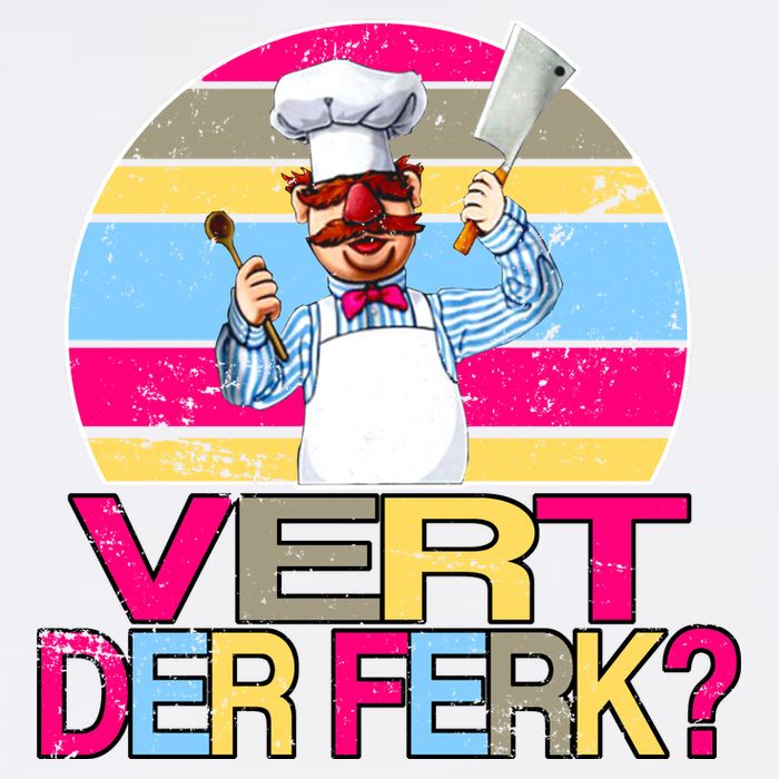 Distressed Vert Der Ferk Retro Chef Garment-Dyed Sweatshirt