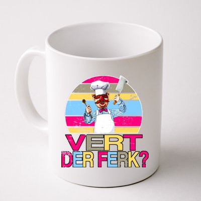 Distressed Vert Der Ferk Retro Chef Coffee Mug