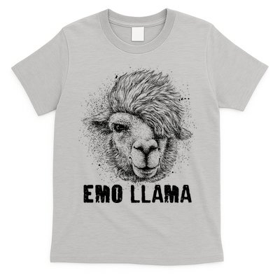 Distressed Vintage Emo Llama Alpaca  T-Shirt