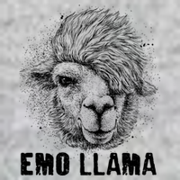 Distressed Vintage Emo Llama Alpaca  T-Shirt