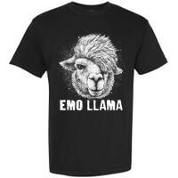 Distressed Vintage Emo Llama Alpaca  Garment-Dyed Heavyweight T-Shirt