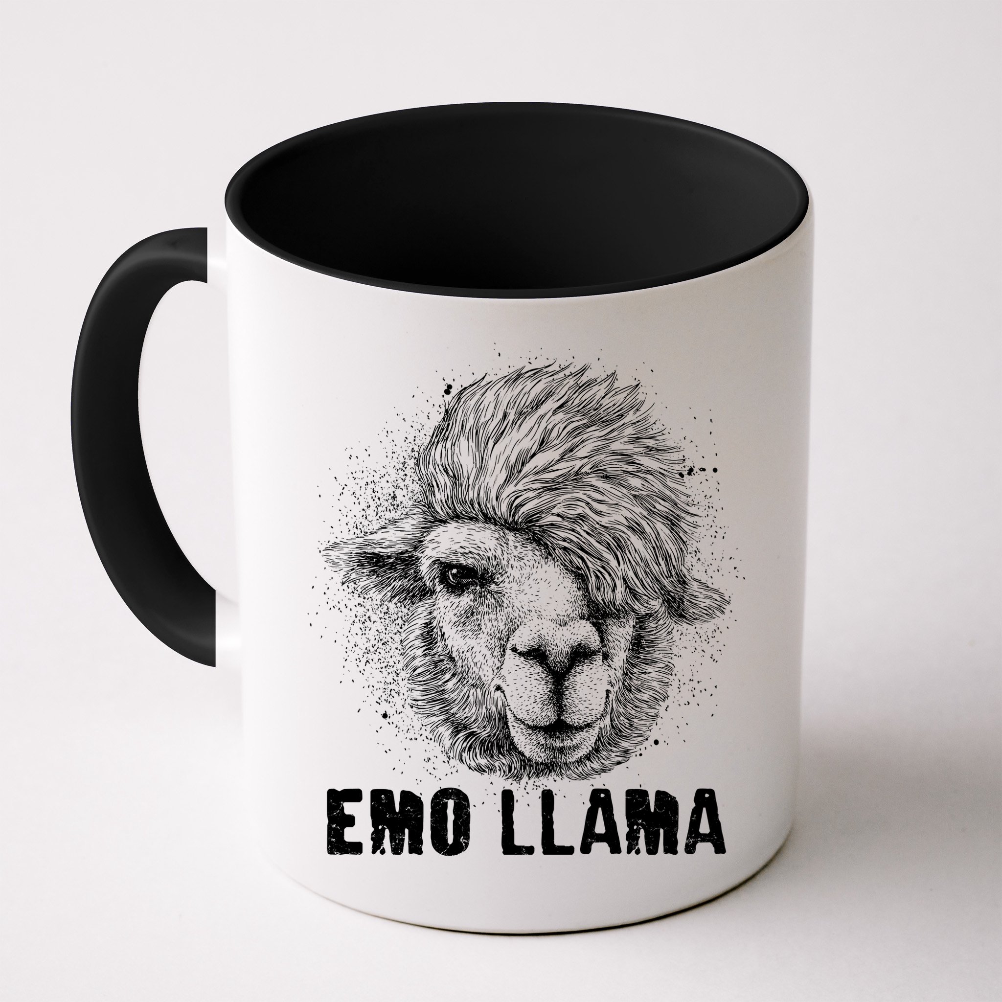 Distressed Vintage Emo Llama Alpaca  Mug
